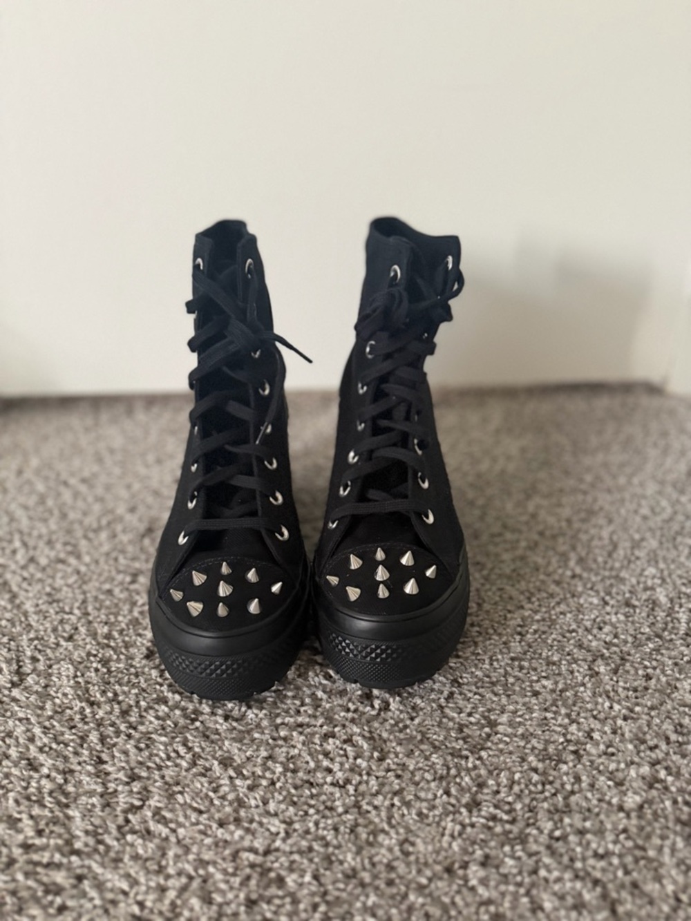 Converse Black High-Top Studded Ankle Boots